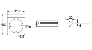 Ёршик для унитаза Rose RG1600H чёрный